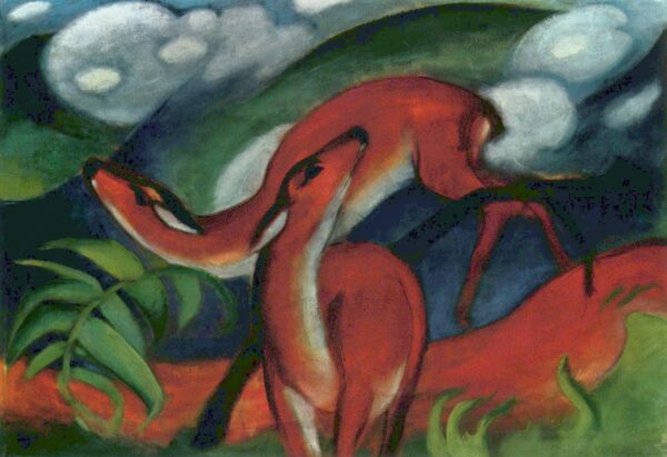 Roter Hirsch II – Franz Marc Franz Marc 105x70