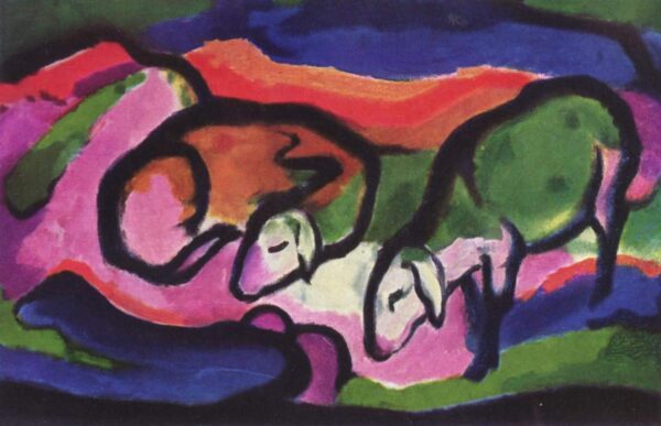 Schafe – Franz Marc Franz Marc 105x70