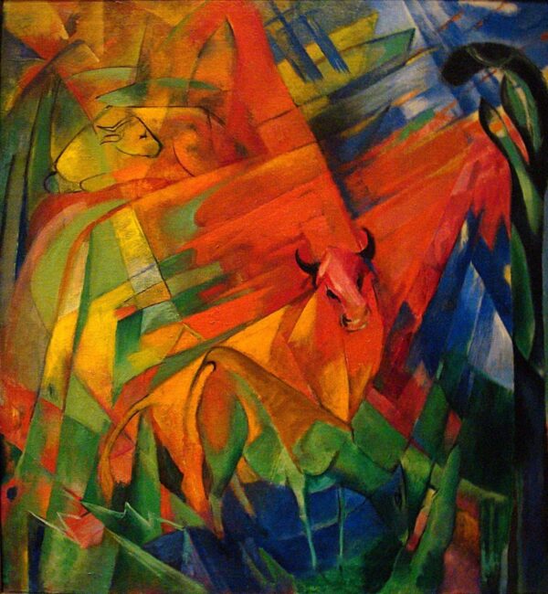 Tiere in einer Landschaft – Franz Marc Franz Marc 70x70