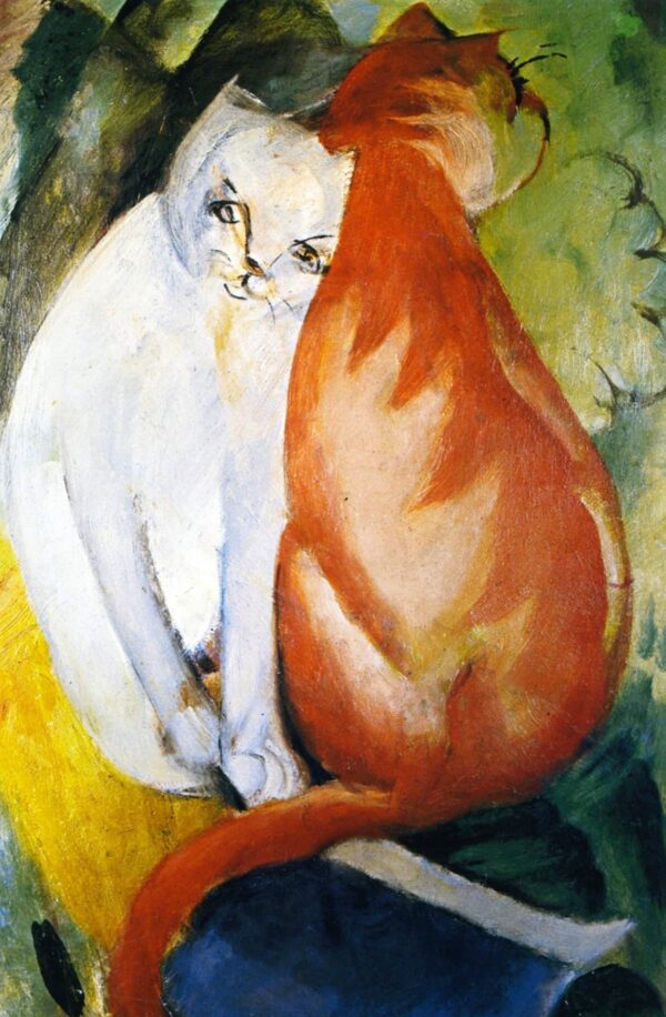 Chats, rot und weiß – Franz Marc Franz Marc 70x105