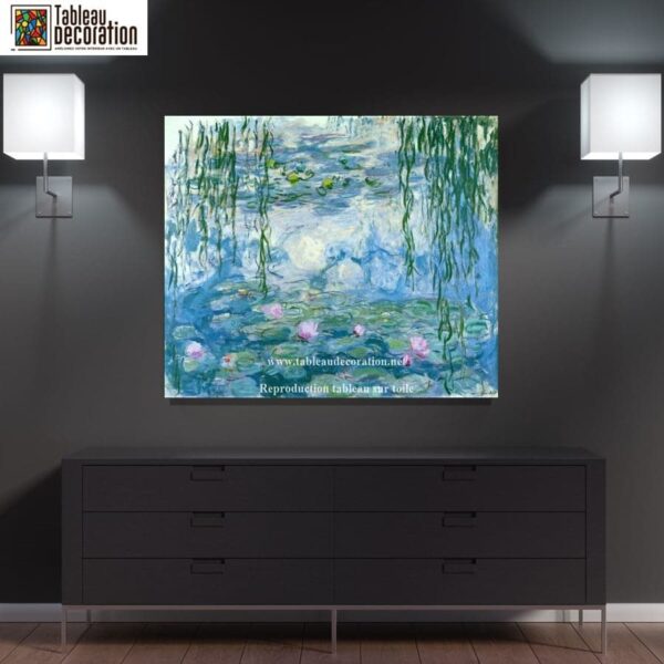 Wasserlilien – Gemälde von Monet „Die Seerosen“ von Claude Monet 85x75 4