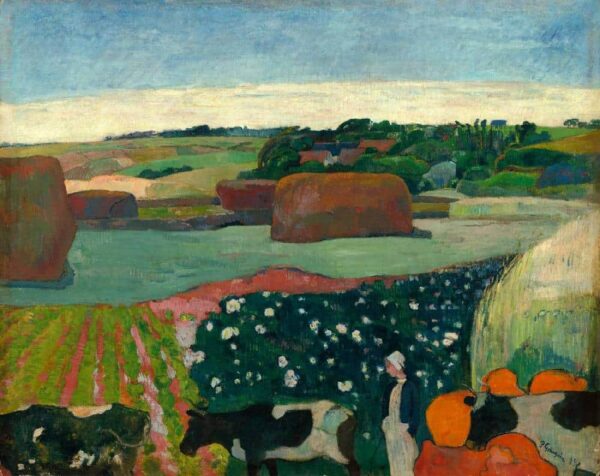 Die Heuhaufen in der Bretagne – Paul Gauguin Paul Gauguin 85x75