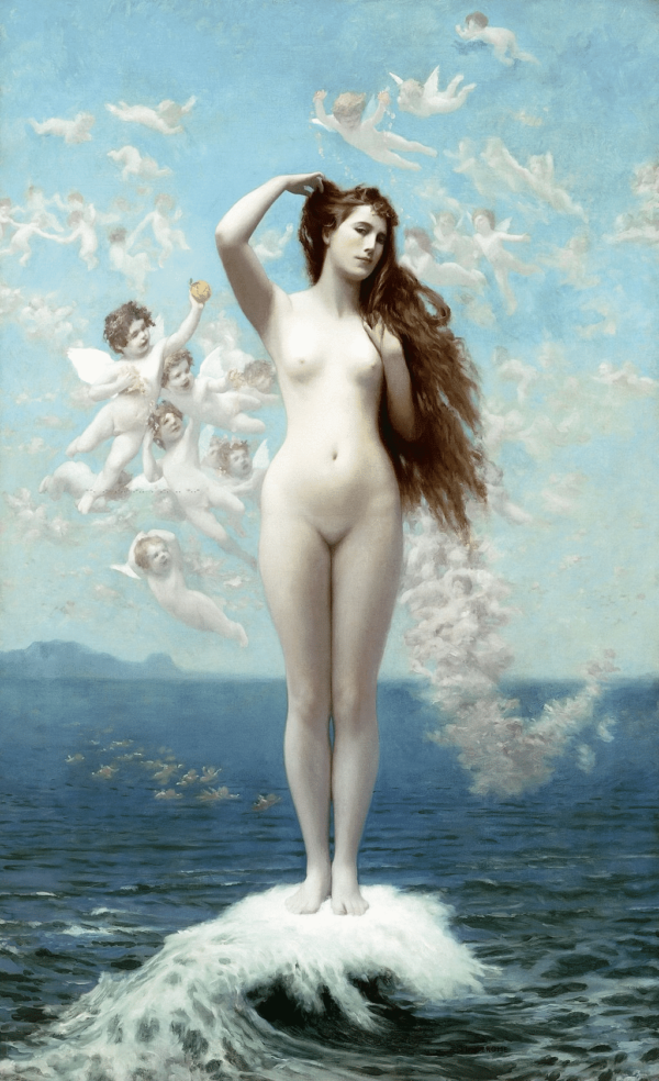 Vénus, die aus dem Wasser steigt – Jean-Léon Gérôme Beliebte Bilder 70x105