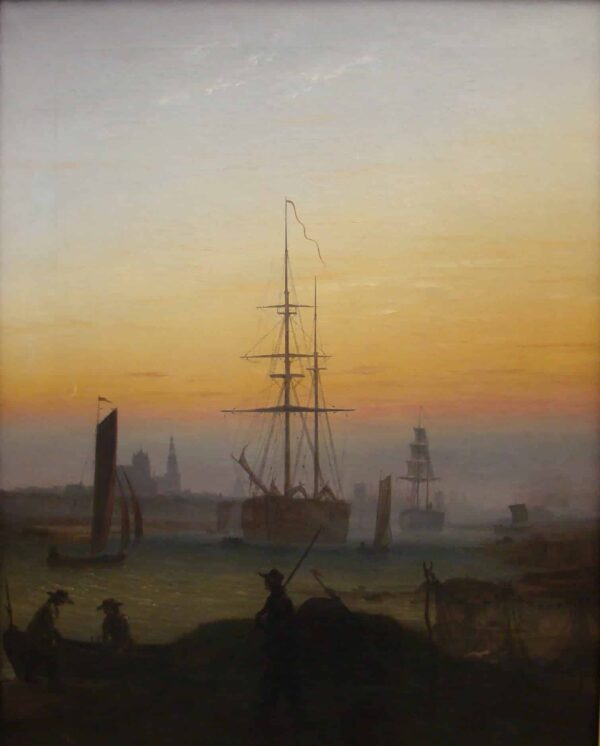 Der Hafen von Greifswald – Caspar David Friedrich Caspar David Friedrich 70x85