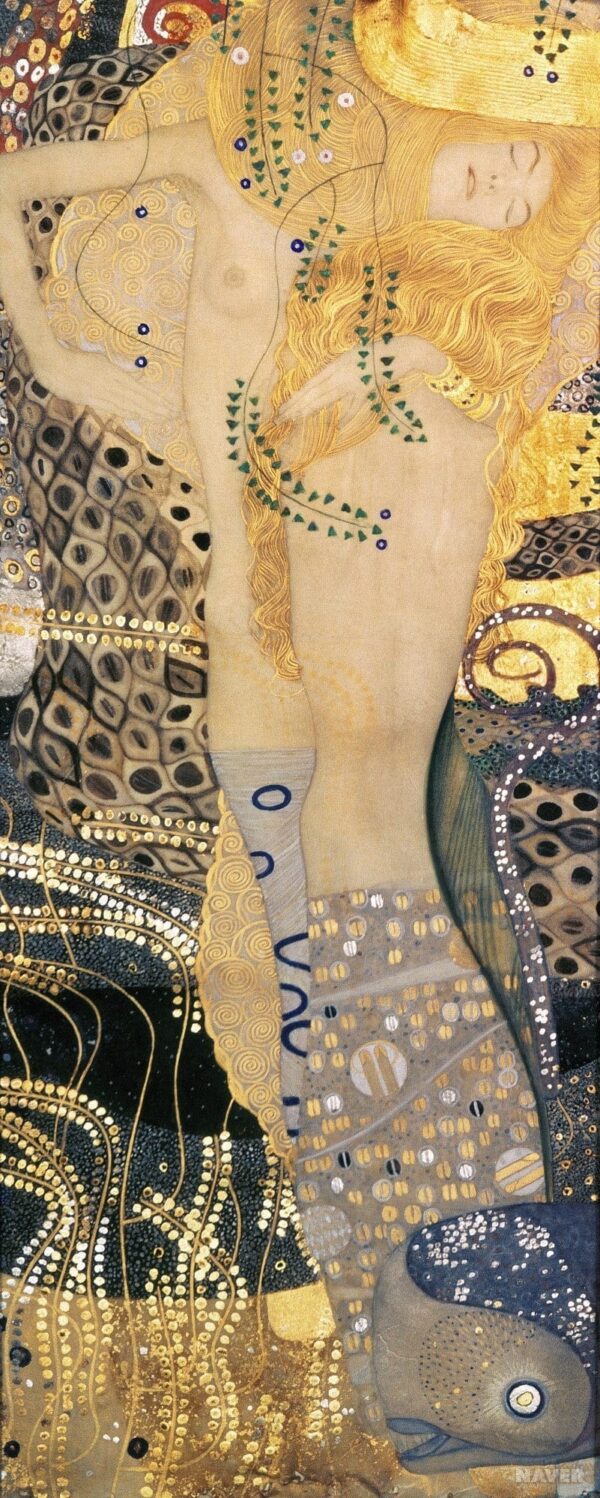 Wasserschlange II – Gustav Klimt Beliebte Bilder 70x160