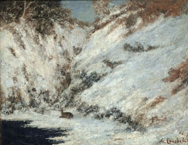 Schneebedeckte Landschaft – Gustave Courbet Gustave Courbet 85x75