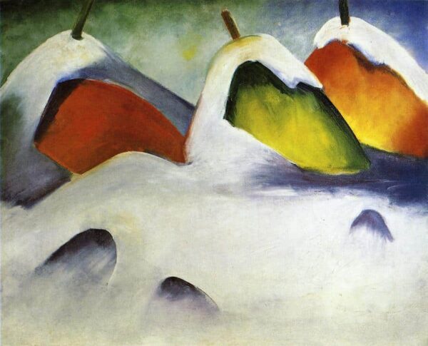 Heuhaufen im Schnee – Franz Marc Franz Marc 85x75