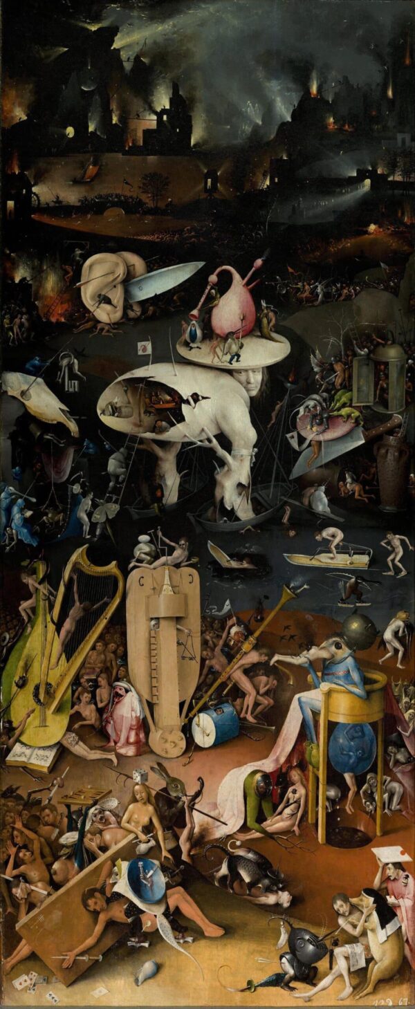 Der Garten der irdischen Freuden, der innere rechte Flügel (die Hölle) – Jérôme Bosch Hieronymus Bosch 70x160