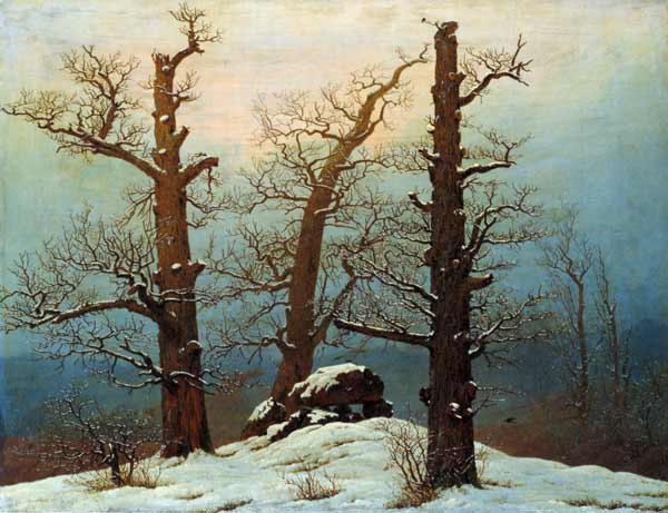 Hünengrab im Schnee – Caspar David Friedrich Caspar David Friedrich 85x75