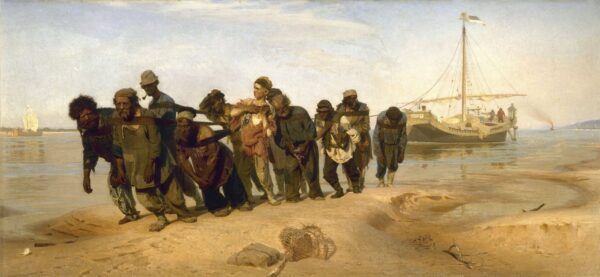 Die Binnenschiffer auf der Wolga – Ilya Repin Beliebte Bilder 140x70