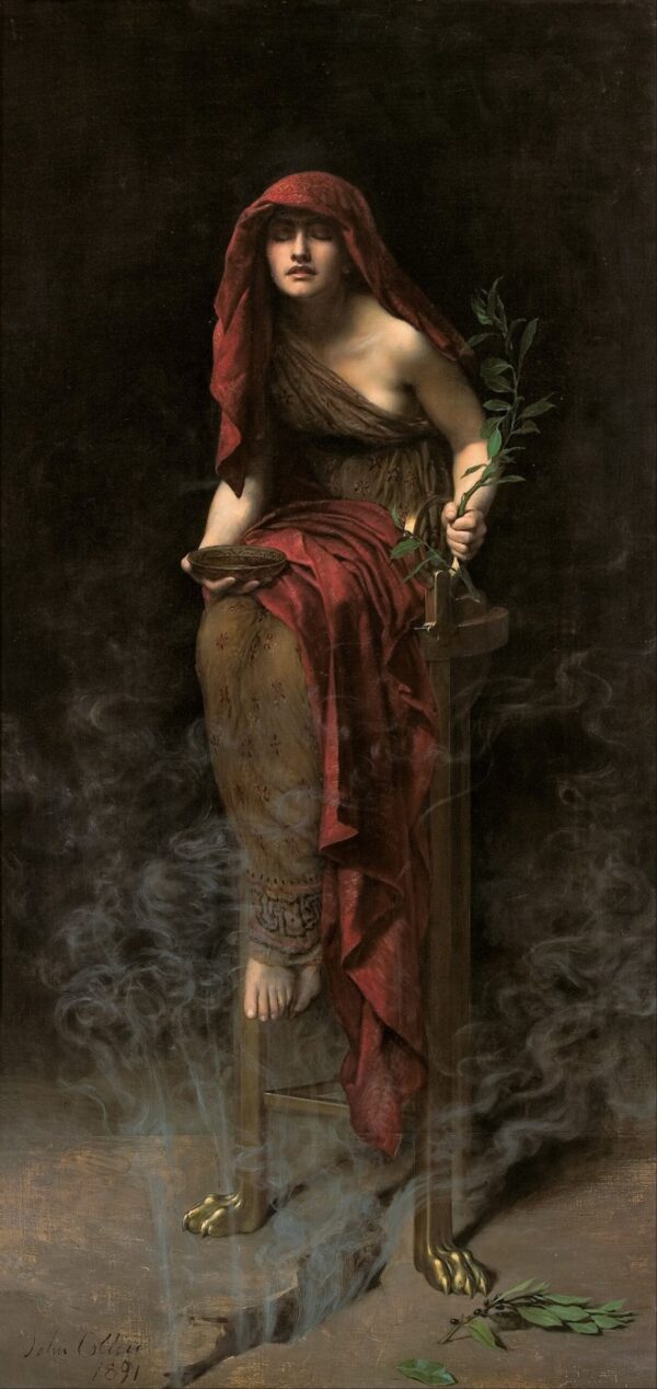 Priesterin von Delphi von John Collier John Collier 70x140