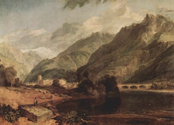 Bonneville (Savoie) mit dem Mont Blanc – William Turner J.M.W. Turner 105x70