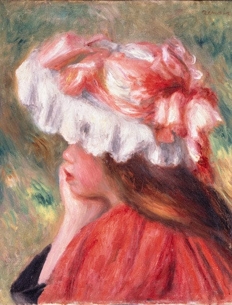 Eine junge Frau mit rotem Hut – Pierre-Auguste Renoir Pierre-Auguste Renoir 70x85