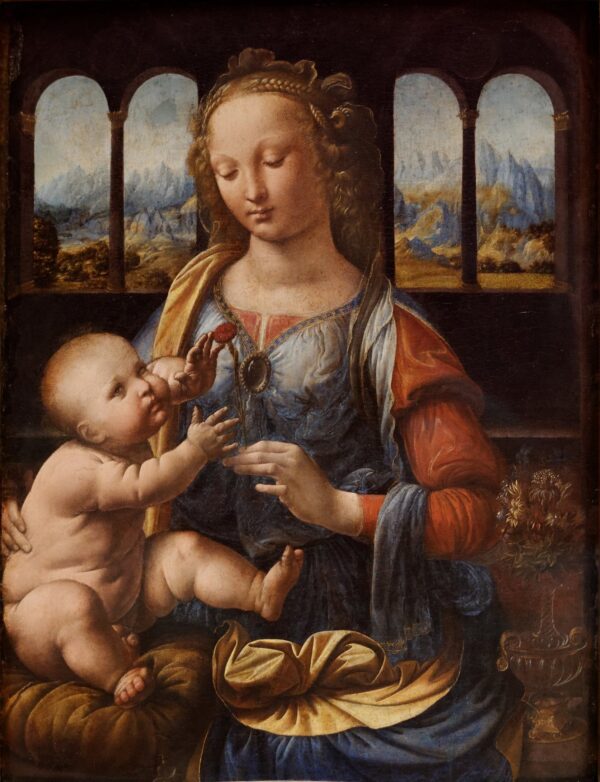 Die Madonna mit der Nelke – Leonardo da Vinci Leonardo da Vinci 70x85