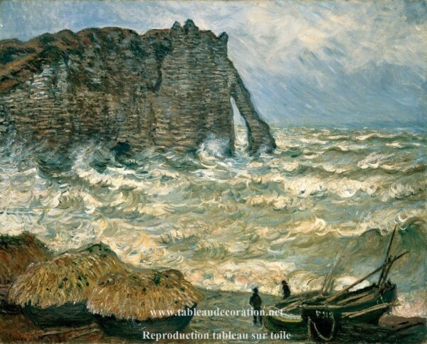 Bewegtes Meer in Étretat – Claude Monet Claude Monet 85x75