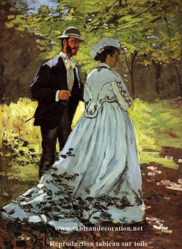 Die Spaziergänger – Gemälde von Monet Claude Monet 70x105