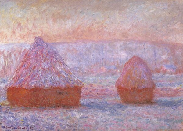 Die Heuhaufen, Giverny, Morgenstimmung – Claude Monet Claude Monet 105x70