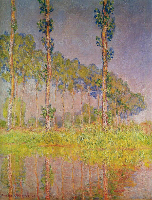 Die drei Bäume, Frühling – Claude Monet Claude Monet 70x85