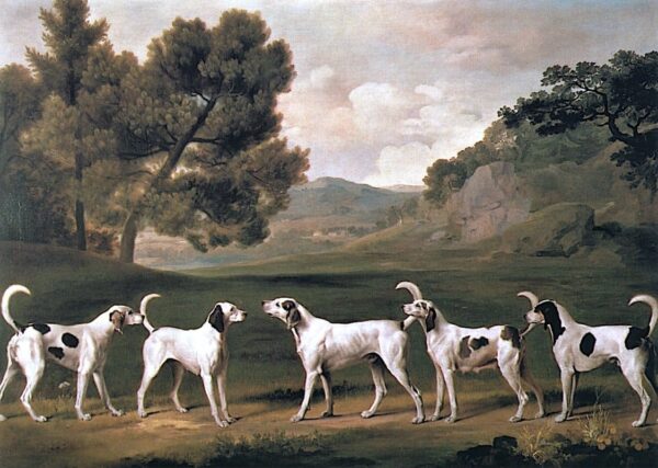 Fuchshunde in einer Landschaft, 1762 – George Stubbs George Stubbs