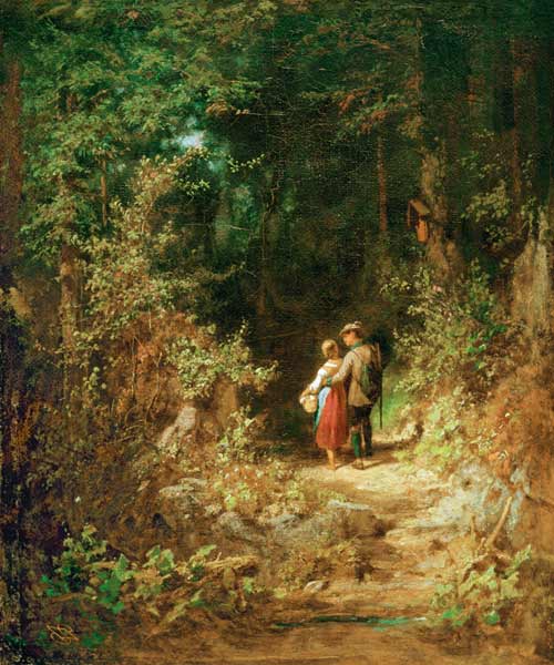 Verliebte im Wald, um 1860 – Carl Spitzweg Carl Spitzweg 70x85