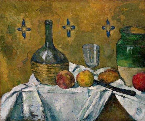 Stilleben mit Flasche und Glaskrug – Paul Cézanne Paul Cézanne 85x75