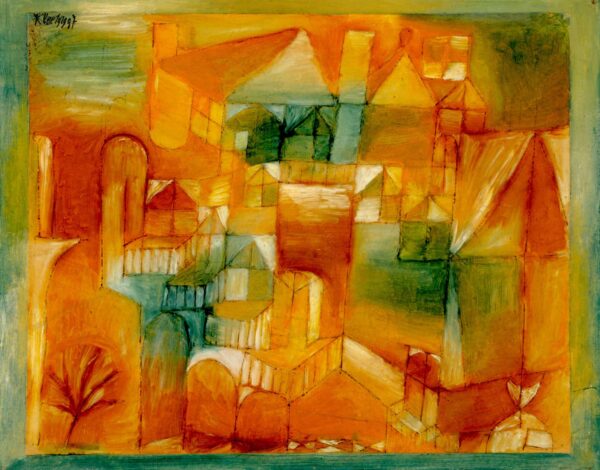 Fassade in braun-grüner Farbe – Paul Klee Paul Klee 85x75