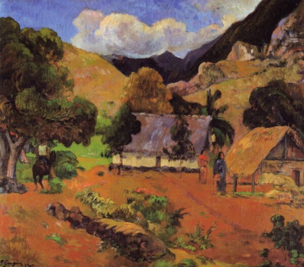 Landschaft mit drei Personen – Paul Gauguin Paul Gauguin 70x70