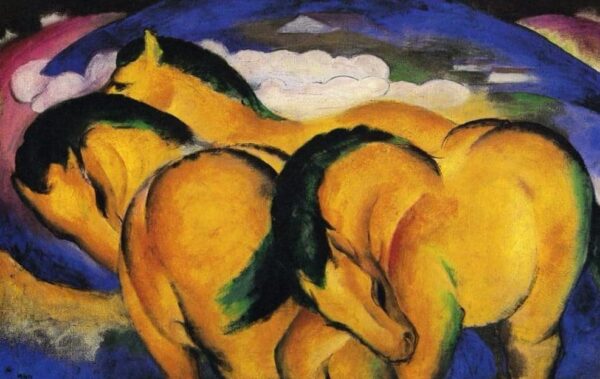 Kleine gelbe Pferde – Franz Marc Franz Marc 105x70