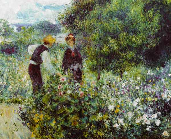 Pflücken von Blumen 1875 – Pierre-Auguste Renoir Pierre-Auguste Renoir 85x75