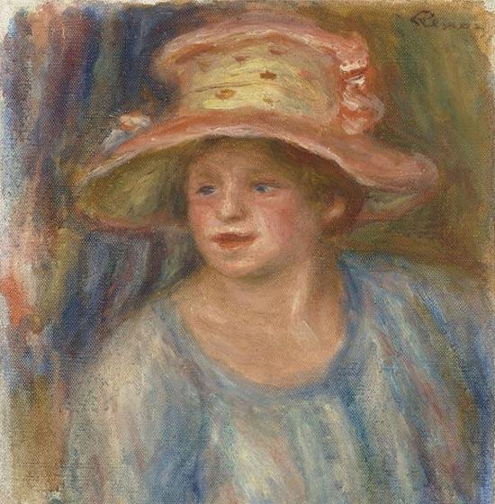 Frau mit Hut, um 1915 – Pierre-Auguste Renoir Pierre-Auguste Renoir 70x70