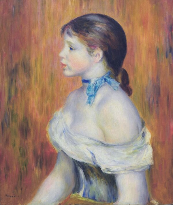 Mädchen mit blauem Band – Pierre-Auguste Renoir Pierre-Auguste Renoir 70x85