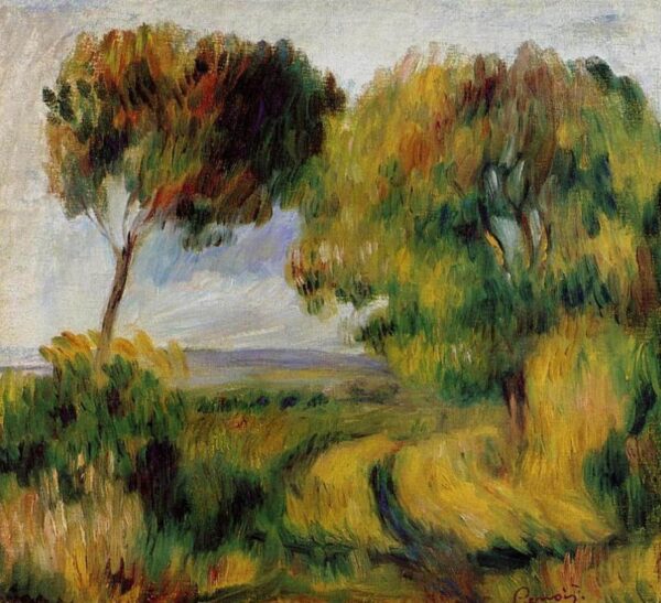 Landschaft der Bretagne Bäume und Heide – Pierre-Auguste Renoir Pierre-Auguste Renoir 70x70