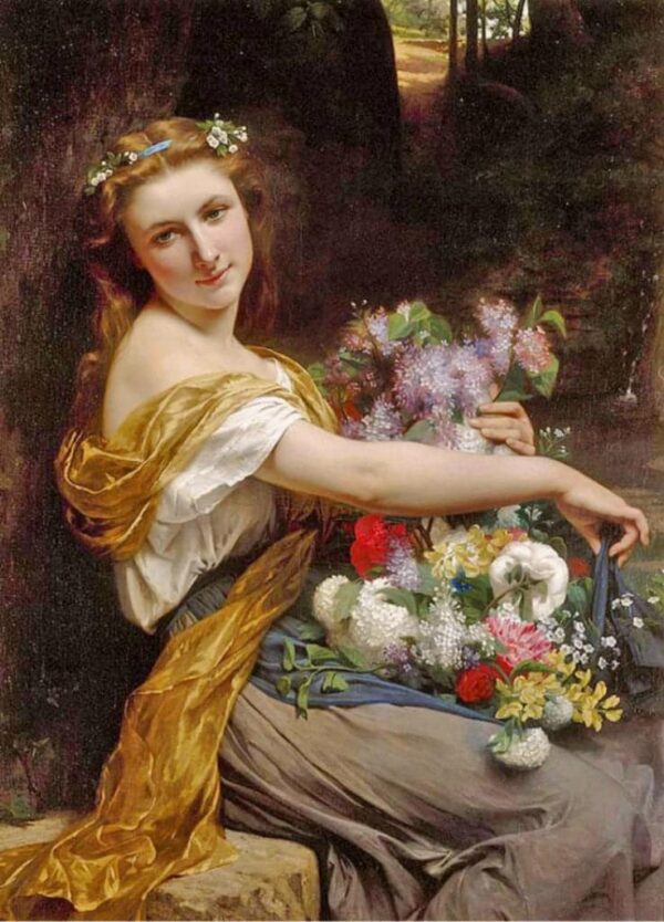 Mädchen mit Blumen – Pierre Auguste Cot Pierre-Auguste Cot 70x105