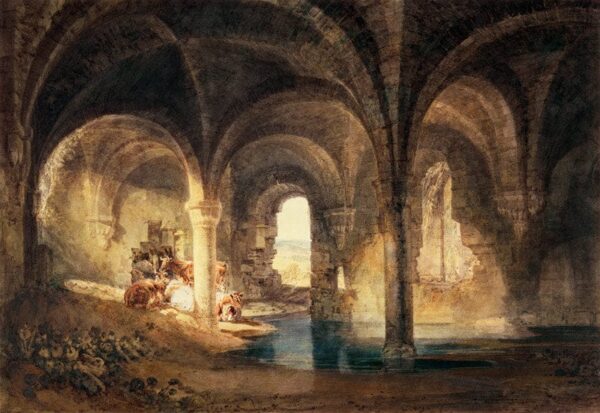 Refektorium der Abtei von Kirkstall – William Turner J.M.W. Turner 105x70