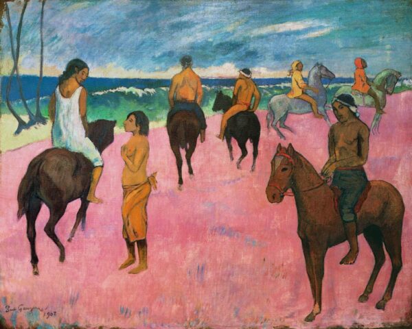 Kavaliere am Strand – Paul Gauguin Paul Gauguin 85x75