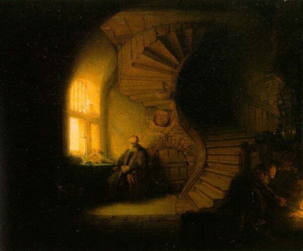 Philosoph in Meditation – Rembrandt van Rijn Beliebte Bilder 85x75