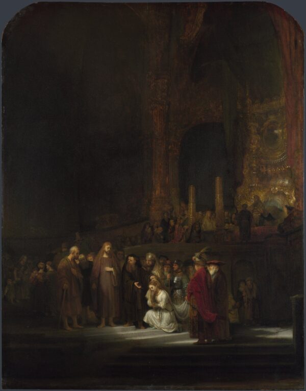 Der Christus und die Ehebrecherin – Rembrandt van Rijn Rembrandt van Rijn 70x85