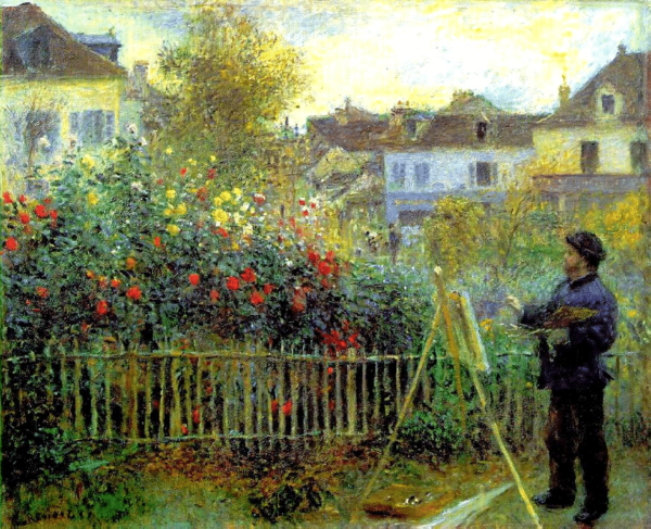 Claude Monet malt in seinem Garten in Argenteuil – Pierre-Auguste Renoir Pierre-Auguste Renoir 85x75