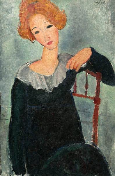 Frau in Rot 1917 – Amedeo Modigliani Amedeo Modigliani 70x105