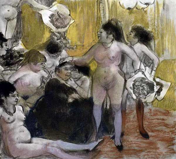 Übersetzung: Illustration von « La Maison Tellier » von Guy de Maupassant – Edgar Degas Edgar Degas 70x70