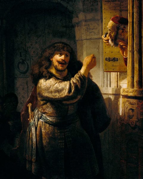 Samson hat seinen Stiefvater bedroht – Rembrandt van Rijn Rembrandt van Rijn 70x85