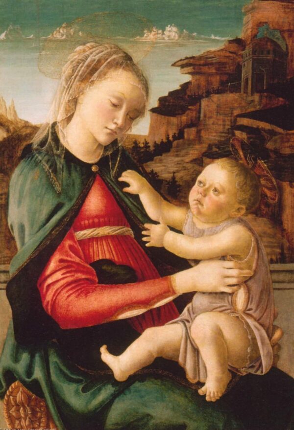 Die Jungfrau mit dem Kind (Madonna der Guidi da Faenza) um 1465 – Sandro Botticelli Sandro Botticelli 70x105