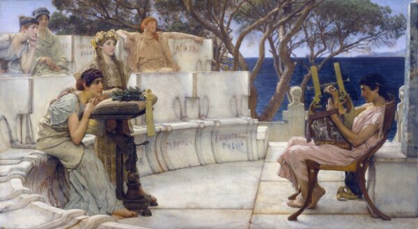 Sappho und Alcaeus – Lawrence Alma-Tadema Lawrence Alma-Tadema