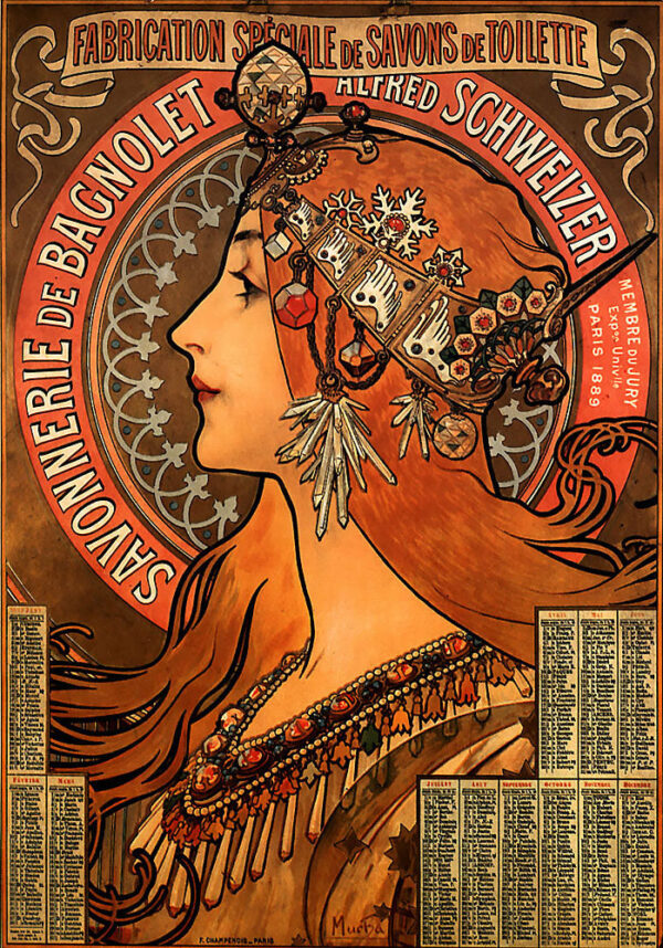 Savonnerie de Bagnolet – Mucha Alfons Mucha 70x105