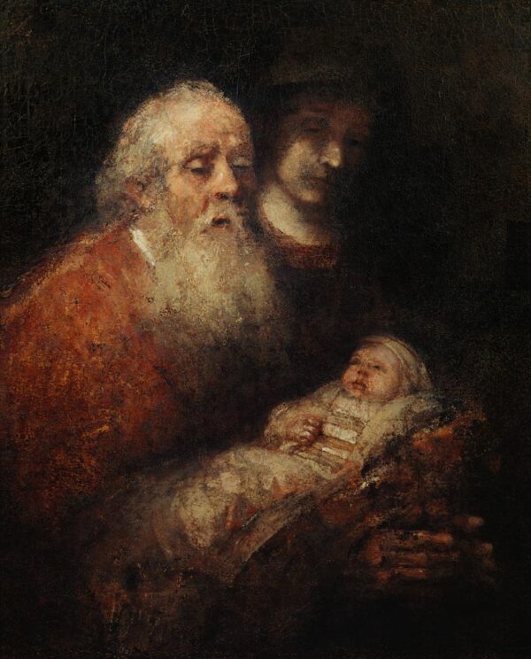 Siméon mit dem kleinen Jesus – Rembrandt van Rijn Rembrandt van Rijn 70x85