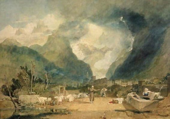 Saint Hugues verurteilt die Rache des Hirten von Cormayer im Val d’Aoust – William Turner J.M.W. Turner 105x70