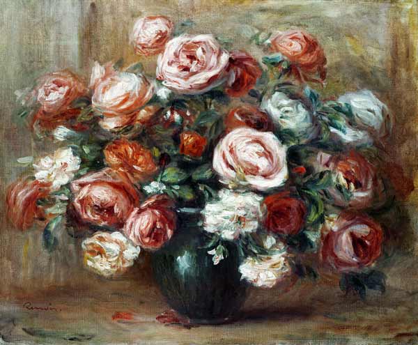 Stillleben mit Rosen – Pierre-Auguste Renoir Pierre-Auguste Renoir 85x75