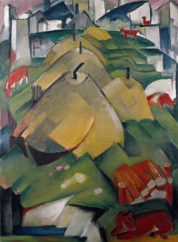 Alpenszene mit Heuballen – Franz Marc Franz Marc 70x105