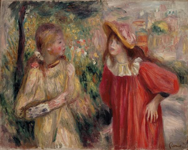 Gespräch zwischen Mädchen – Pierre-Auguste Renoir Pierre-Auguste Renoir 85x75