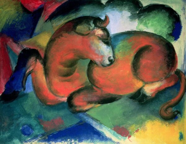 Der rote Stier – Franz Marc Franz Marc 85x75